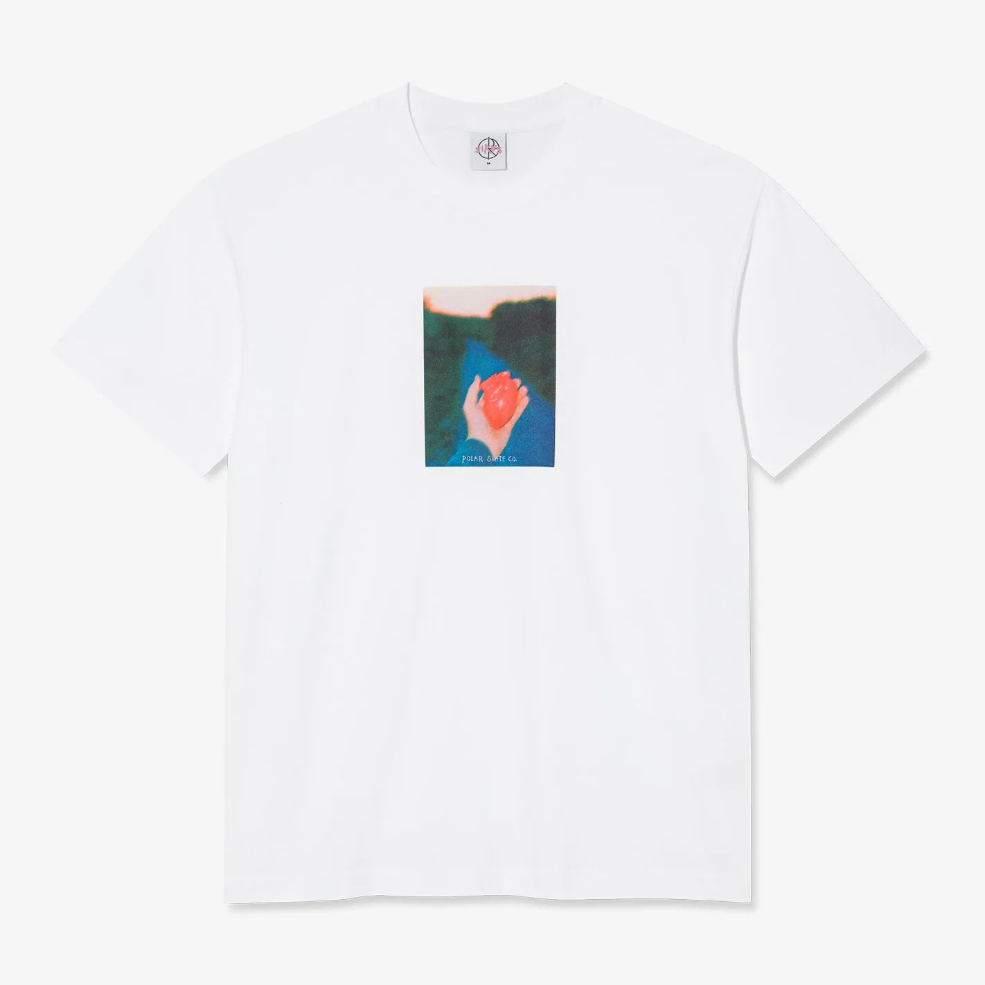 Heart in Hand Tee (White) Low Profile Collar