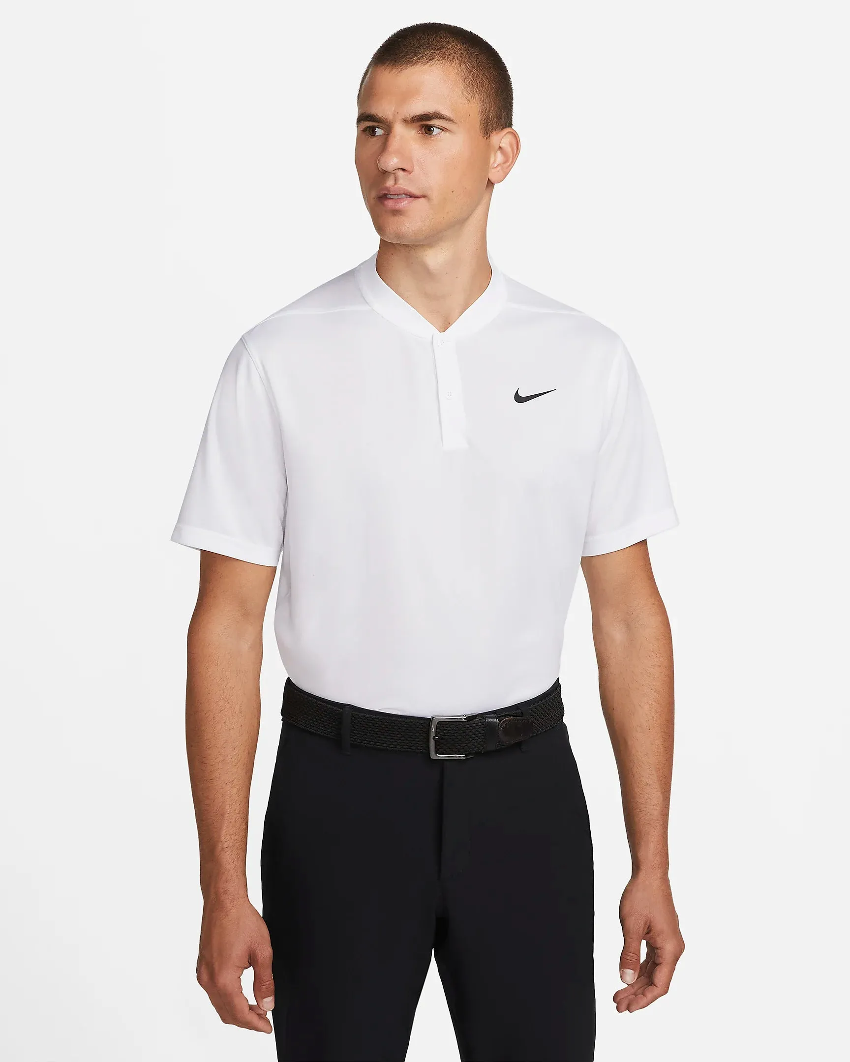 Nike Golf "Dri-FIT Victory Polo" M - White Weather Guard Layered Look