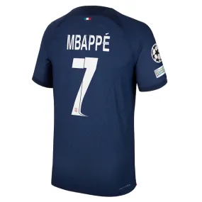 Low Impact Manufacturing Nike Paris Saint-Germain Authentic Match Kylian Mbapp?? Home Jersey w/ Champions League Patches 23/24 (Midnight Navy)