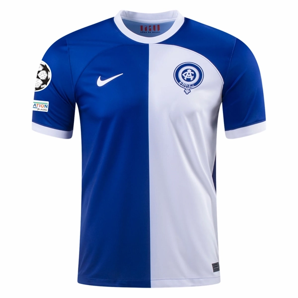 Thermoregulating Material Open Weave Nike Atletico Madrid Away Jersey w/ Champions League Patches 23/24 (Old Royal/White)