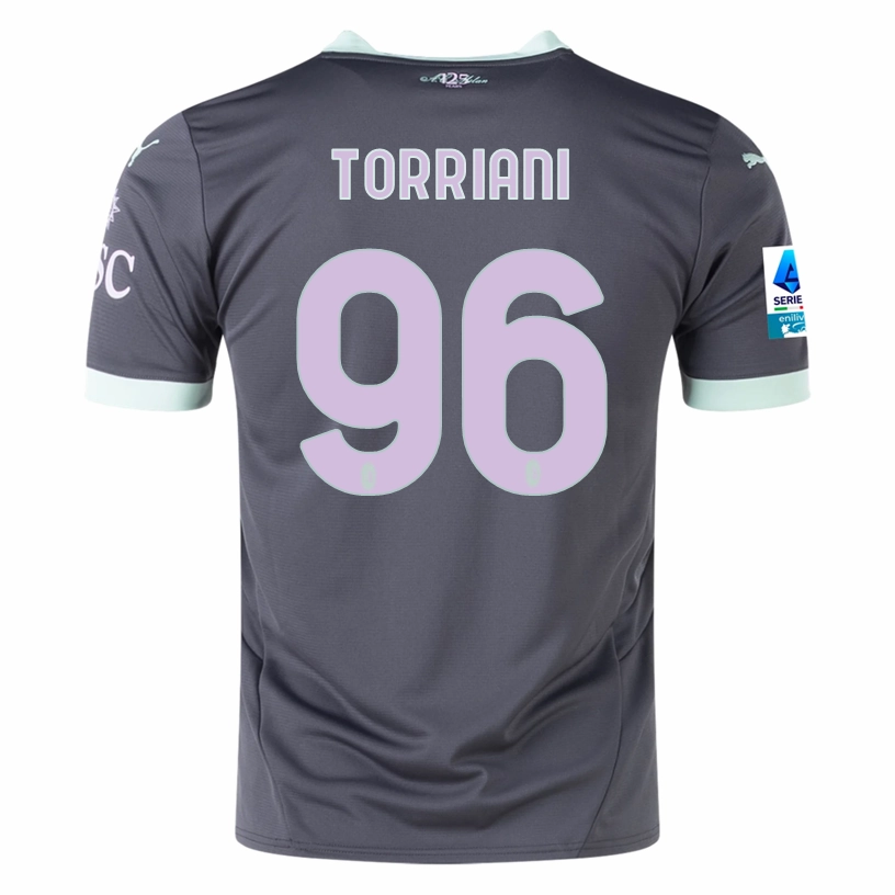 Functional Gear Puma AC Milan Lorenzo Torriani Third Jersey w/ Serie A Patch 24/25 (Shadow Gray/Fresh Mint)
