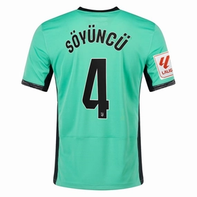 Nike Atletico Madrid ?a?lar S?y??nc?? Third Jersey w/ La Liga Patch 23/24 (Spring Green/Black) Agile Motion