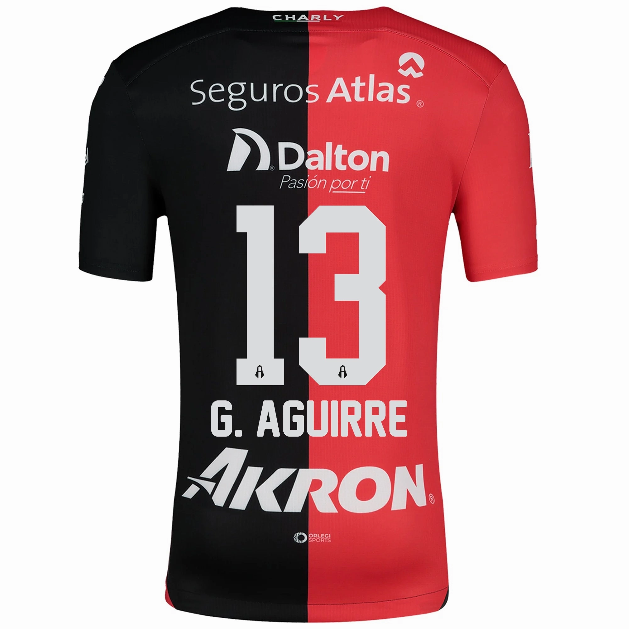 Adjustable Drop Tail Charly Atlas Gaddi Aguirre Home Jersey 24/25 (Red/Black)