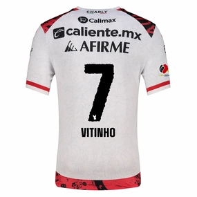 Motion Friendly Charly Vitinho Men's Xolos De Tijuana Away Jersey 25/26 w/ BBVA MX Patch (White)