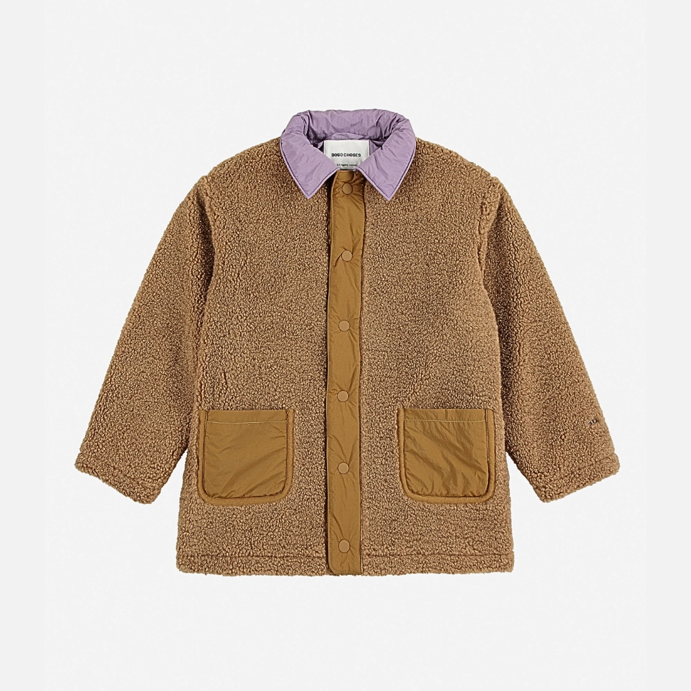 Relaxed Daily Style Bobo Choses Bobo Choses sheepskin coat, Light Brown