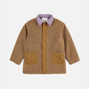 Bobo Choses Bobo Choses sheepskin coat, Light Brown Cold Weather Casual Fit Silhouette