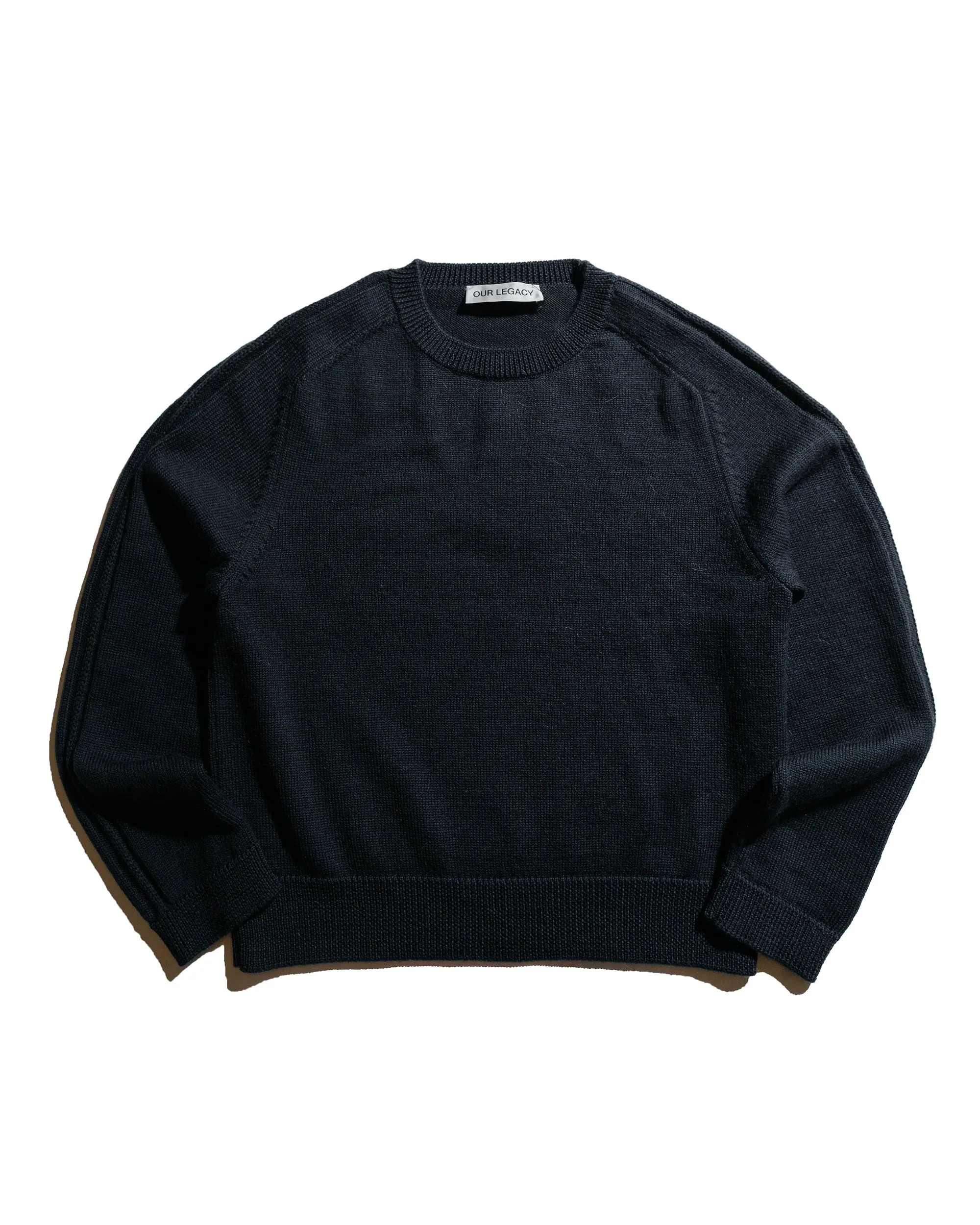 Our Legacy True Roundneck Off Black Rustic Merino Chic Style