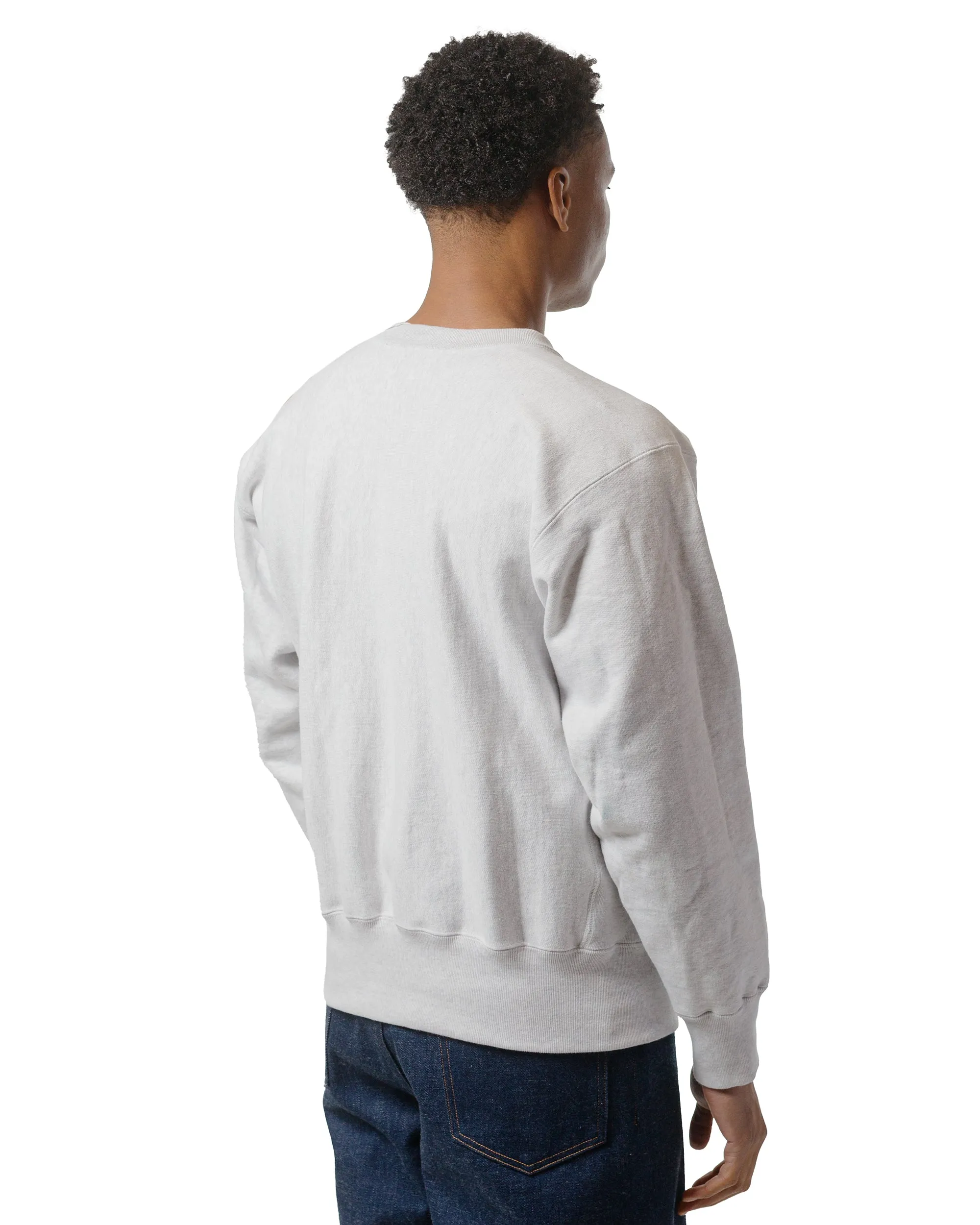 The Real McCoy's MC20114 Heavyweight Crewneck Sweatshirt Silver Grey product quilted lining comfort Cozy Trend