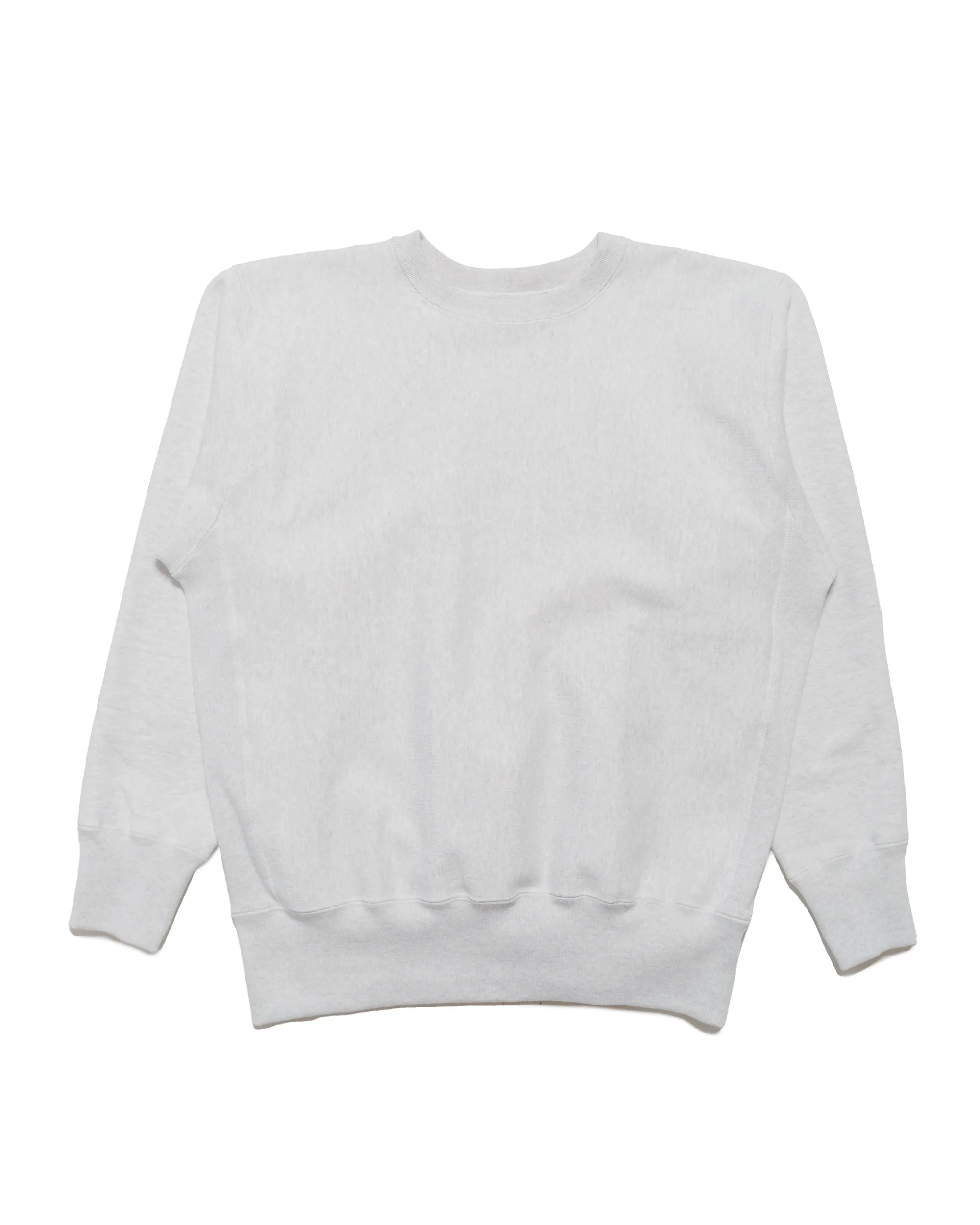 Modern Relaxed The Real McCoy's MC20114 Heavyweight Crewneck Sweatshirt Silver Grey