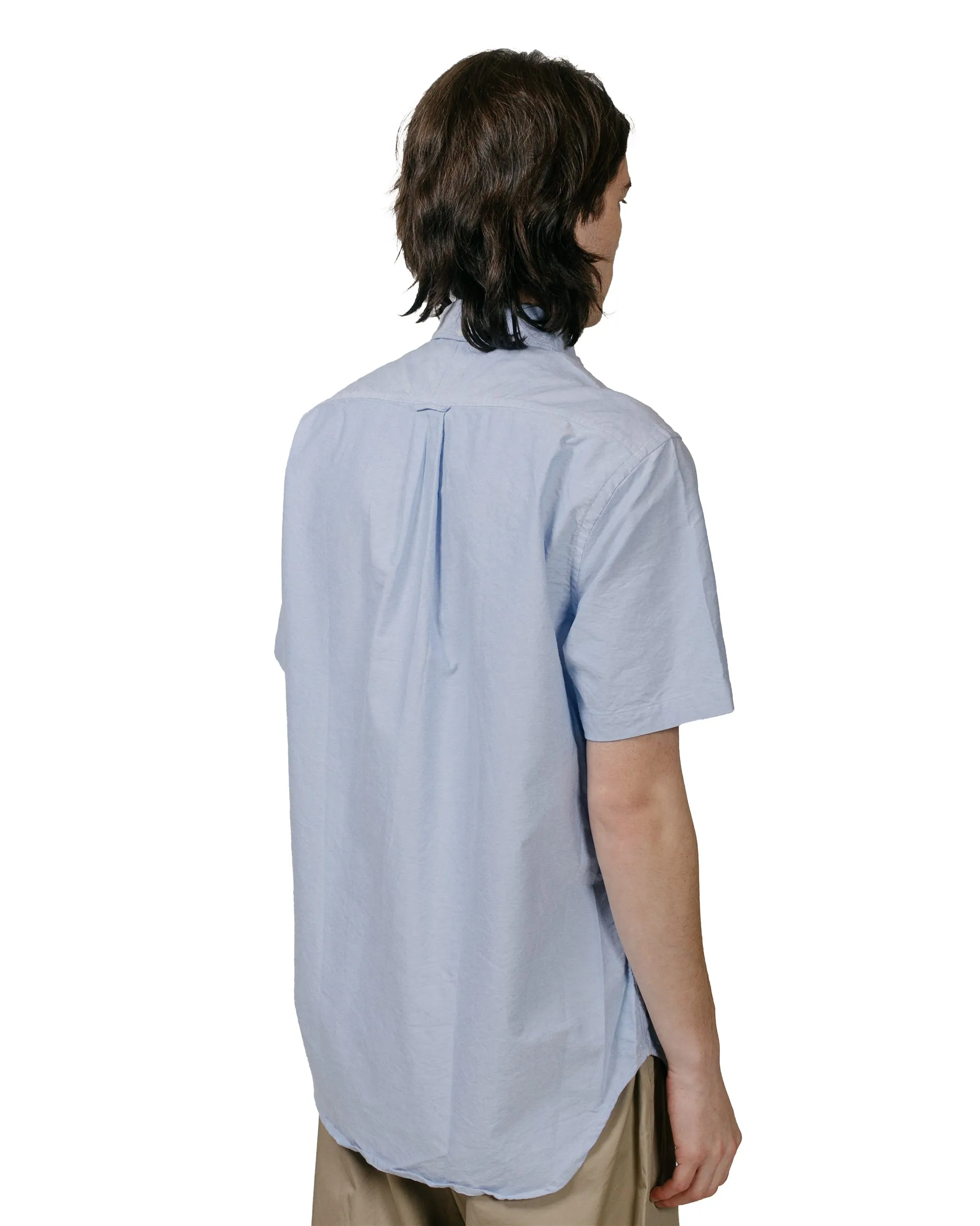 Gitman Vintage Bros. Blue Oxford Short Sleeve Lace Accent