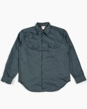 The Real McCoy's MS20010 8HU HBT Workshirt L/S Forest Seamless construction