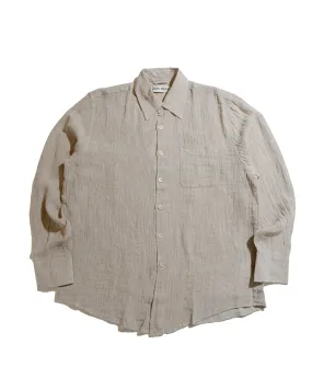Our Legacy Above Shirt Pollen Dust Sparse Crepe Weave Black Tie Optional