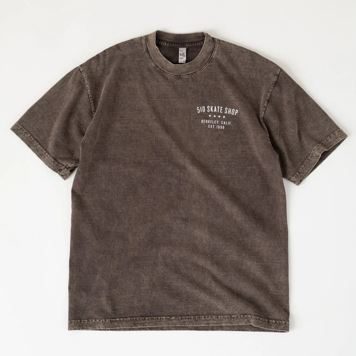 Vintage Label Tee (Mineral Wash Brown) Casual Wear Trendy Tops