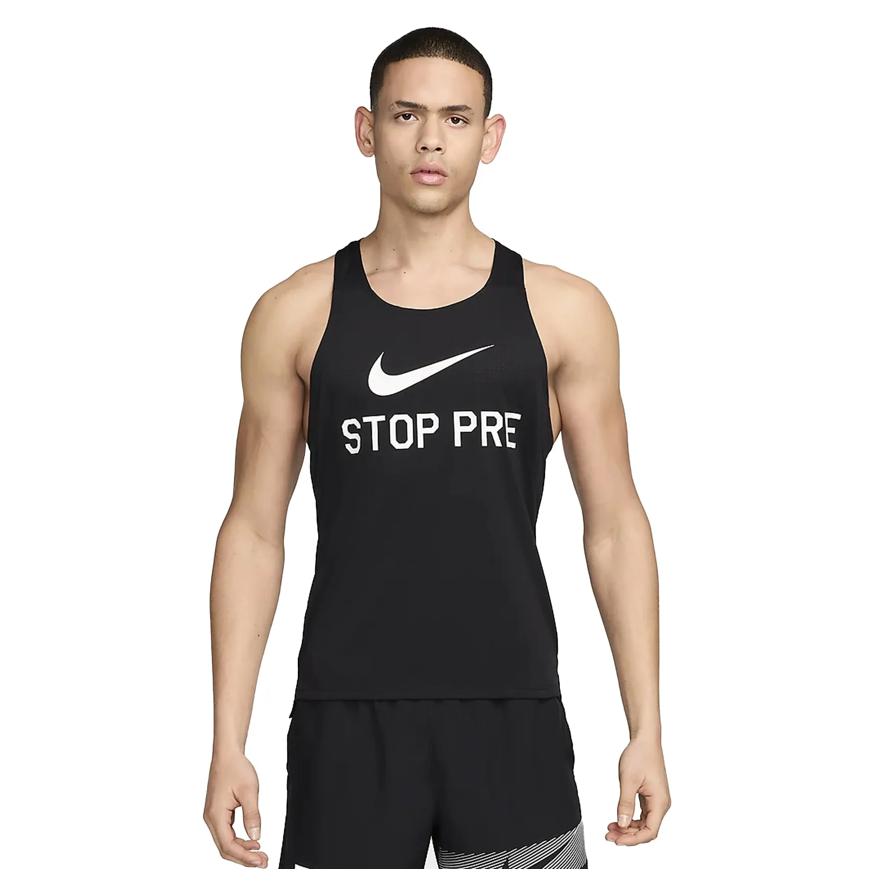 NonIrritating Reflective Safety Accents Mens Nike Run Energy Fast Singlet