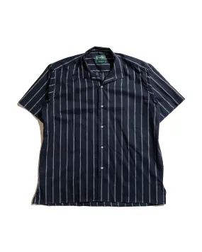 Gitman Vintage Bros. Navy Metallic Stripe Voile Camp Shirt Casual Friday