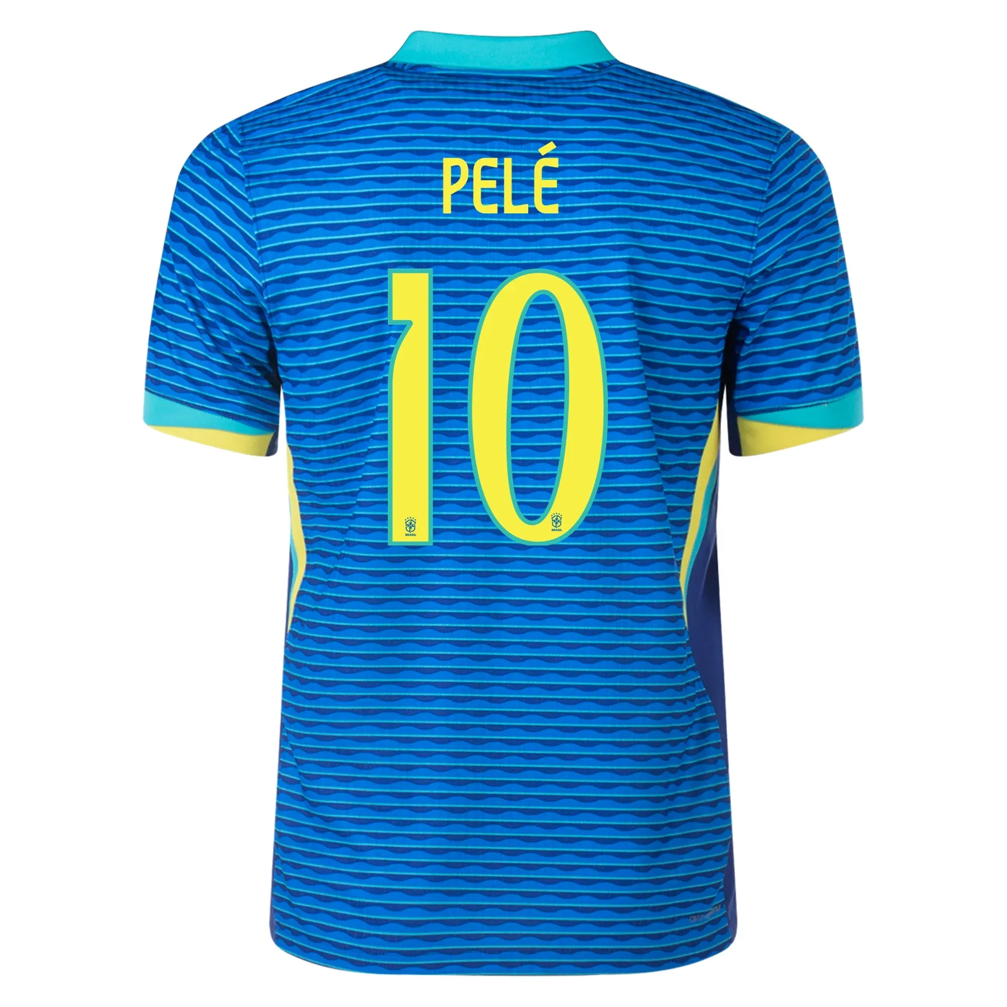 Nike Brazil Authentic Pele Away Jersey 24/25 Soar/Dynamic Yellow) Thermal Barrier Interlock