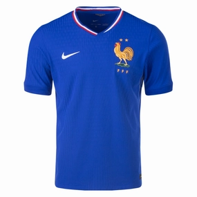 Nike France Authentic Match Home Jersey 24/25 (Bright Blue/University Red) Airflow Channel System