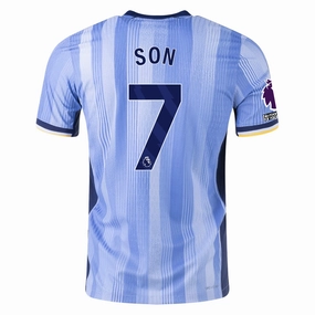 Nike Tottenham Son Heung-min Authentic Away Jersey w/ EPL   No Room For Racism Patches 24/25 (Cobalt Bliss/Binary Blue) Breathable Back Ventilation
