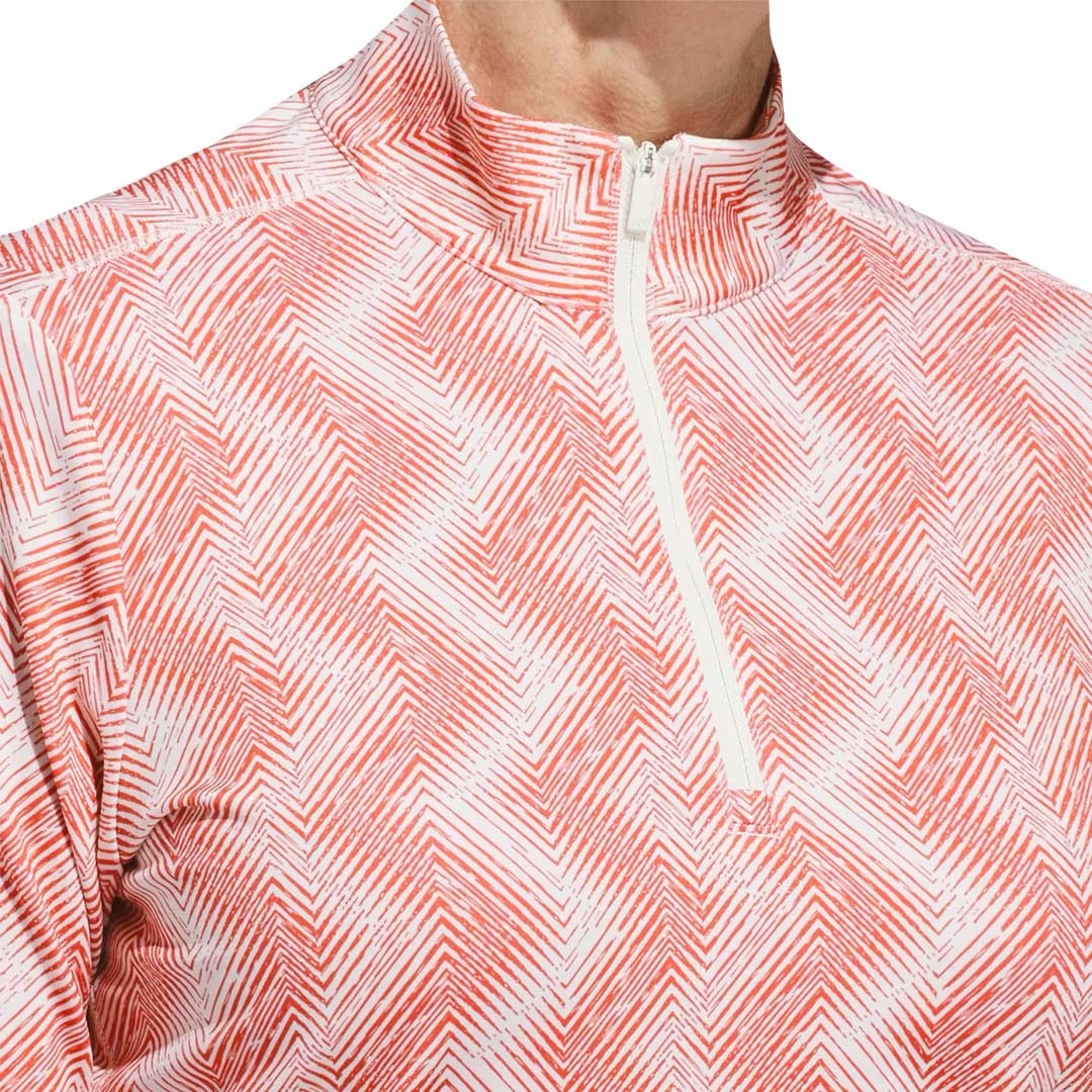 adidas - Women's Ultimate365 Printed 1/4 Zip Mock Neck Sweater (IP4255) Reinforced Shoulders
