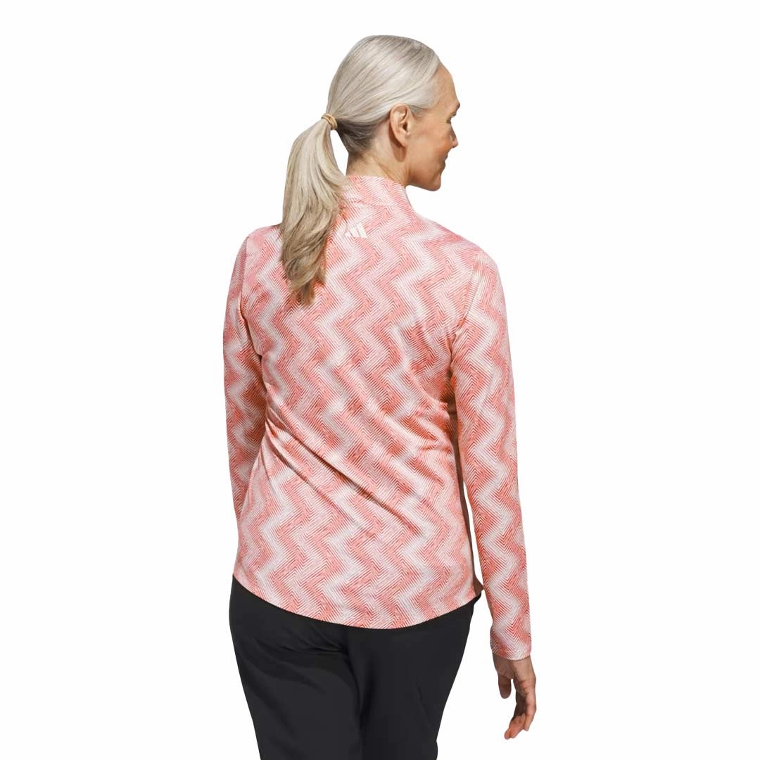 Athletic Look Active Wear adidas - Women's Ultimate365 Printed 1/4 Zip Mock Neck Sweater (IP4255)