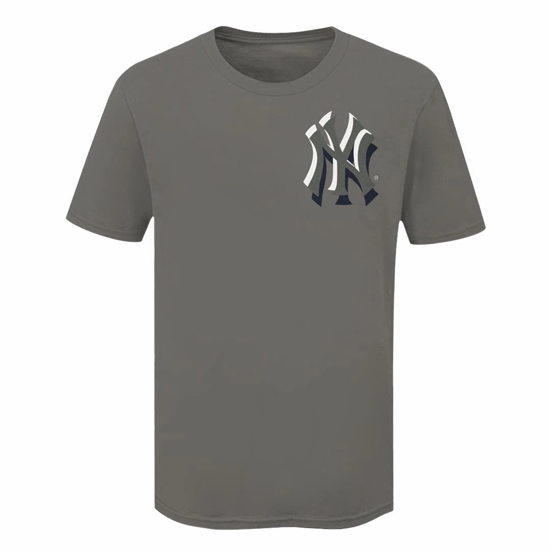 MLB - Men's New York Yankees Tricolor T-Shirt (XVML0EFMSC3A1PB 02DGR) Brushed Fleece Lining Multifunctional Performance Blend