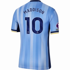 Nike Tottenham James Maddison Away Jersey w/ EPL   No Room For Racism Patches 24/25 (Cobalt Bliss/Binary Blue) Relaxed Silhouette Laser Cut Edge Finishing