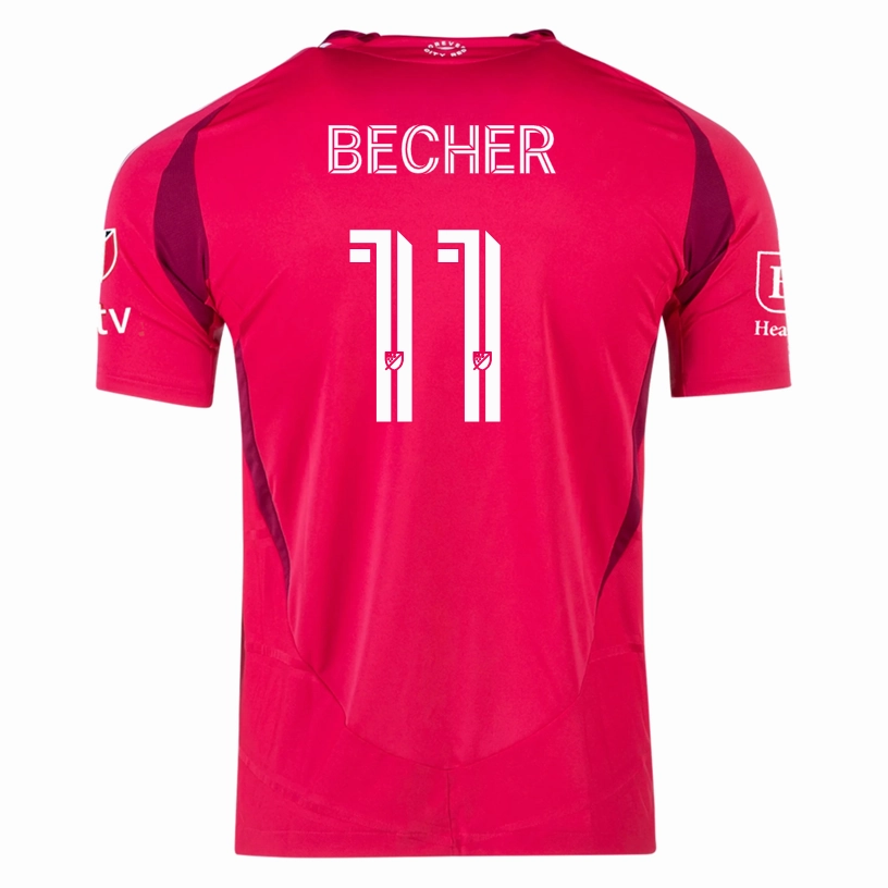 adidas Simon Becher St. Louis FC Authentic Home Jersey 25/26 (Power Pink) Athletic Performance Enhancement Multipanel Construction
