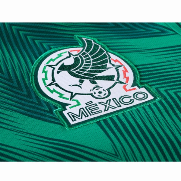 Classic Fit adidas Mexico Home Long Sleeve Jersey w/ Gold Cup Patches 22/23 (Vivid Green)