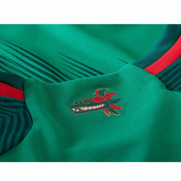 adidas Mexico Home Long Sleeve Jersey w/ Gold Cup Patches 22/23 (Vivid Green) Fitness Apparel Game Utility