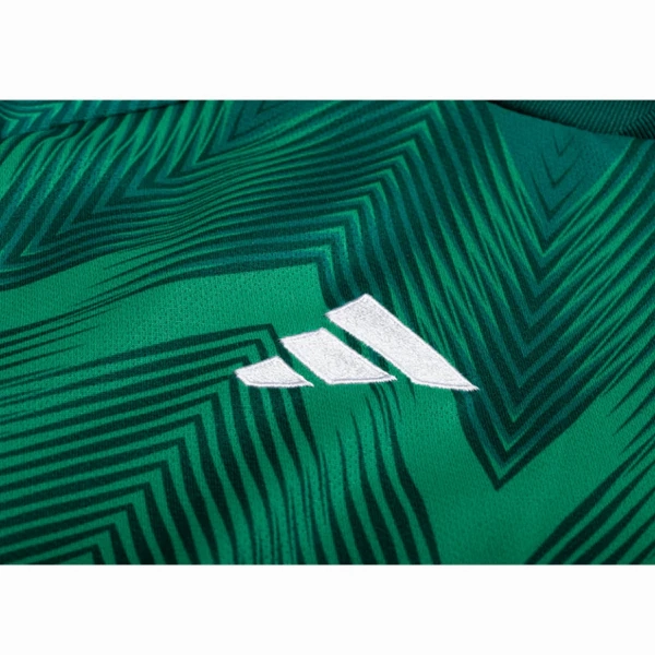 adidas Mexico Home Long Sleeve Jersey w/ Gold Cup Patches 22/23 (Vivid Green) Friction Free Hemline Design