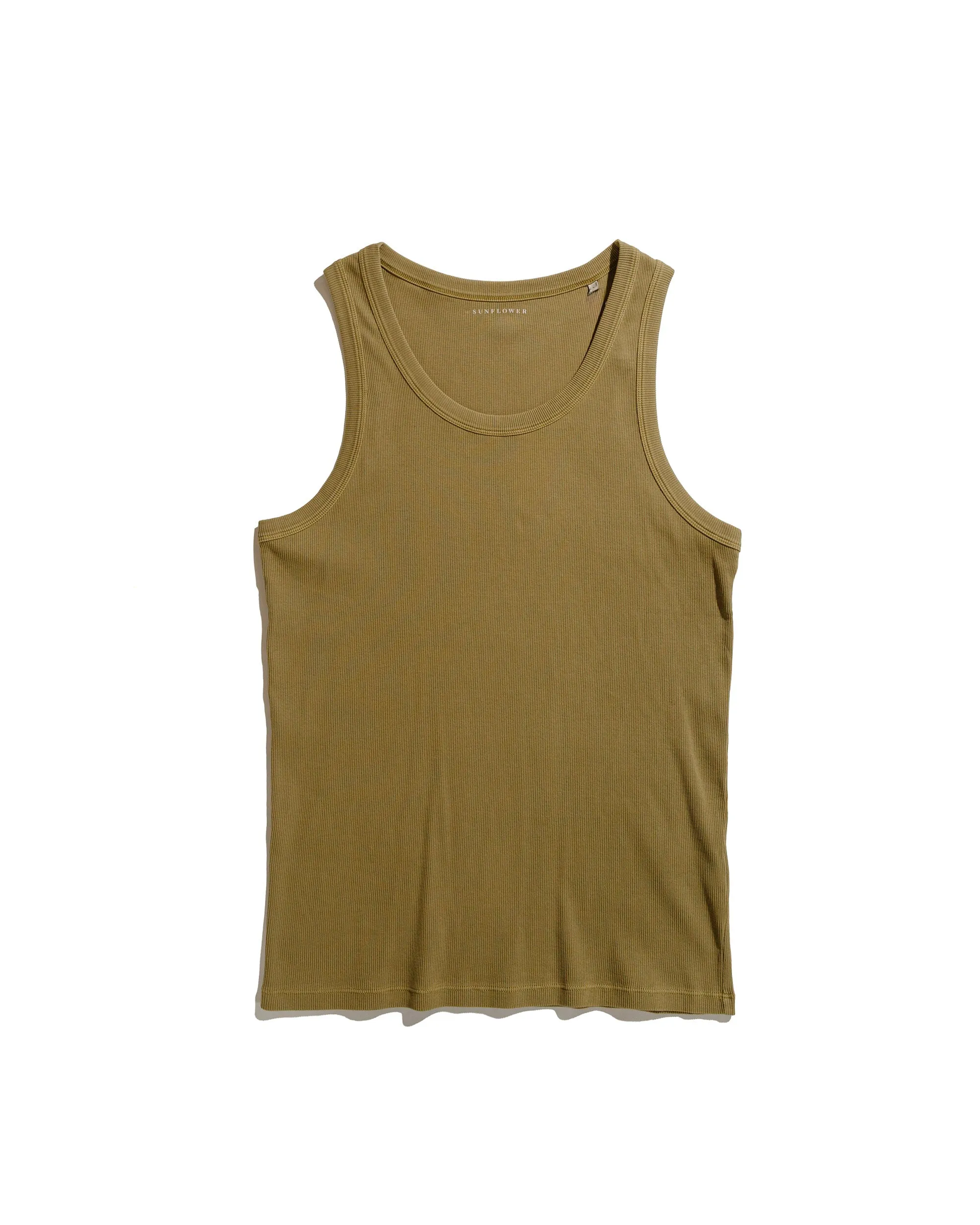 ThermoregulatingFabric Sunflower Rib Tank Top Khaki