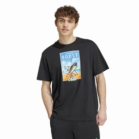 Boost Short Sleeve Graphic T-Shirt spandex blend Stylish and Fun
