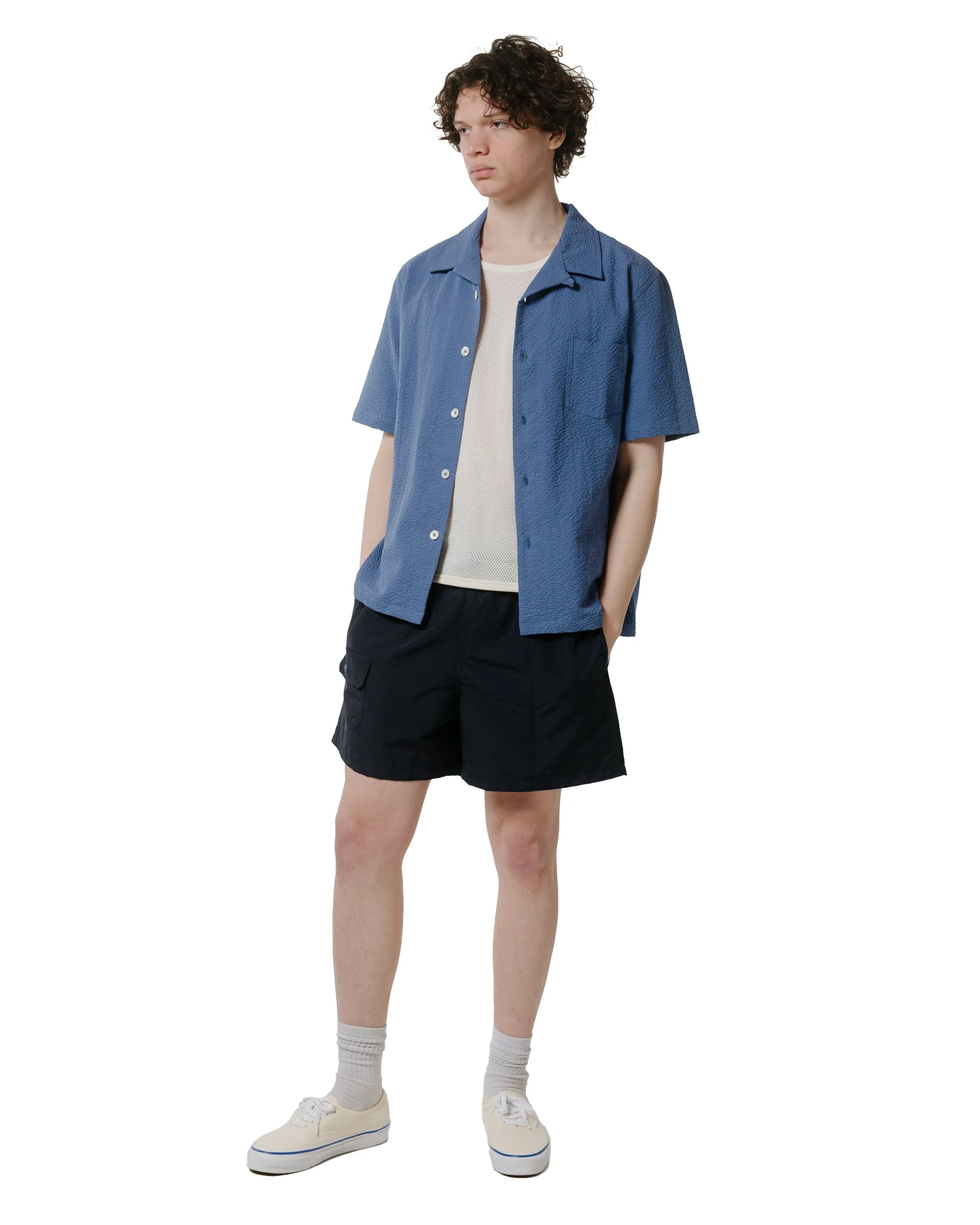 Soft Stretch Collar Howlin' Cocktail Shirt Blue Seersucker