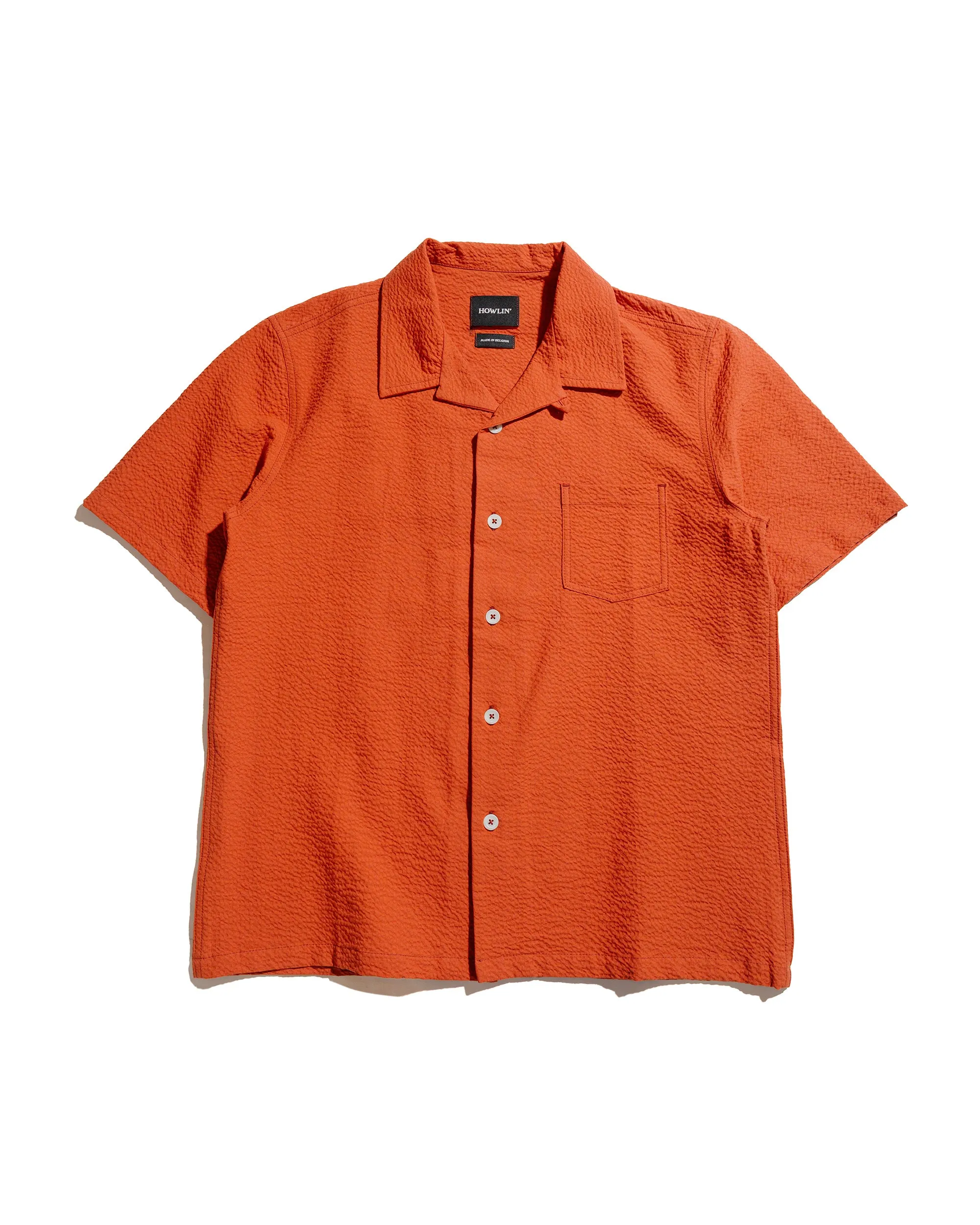 Howlin' Cocktail Shirt Red Seersucker BBQ Party Lightweight Construction