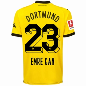 Puma Borussia Dortmund Emre Can Home Jersey w/ Bundesliga Patch 23/24 (Cyber Yellow/Puma Black) Thermoregulating Technology