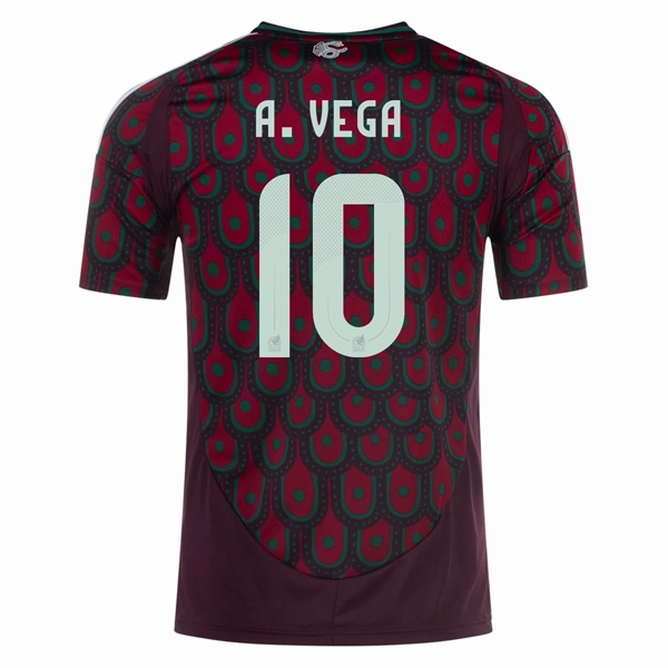 Game Day Dynamic Texture Adidas Mens Mexico Alexis Vega Home Jersey 24/25 (Multicolor)