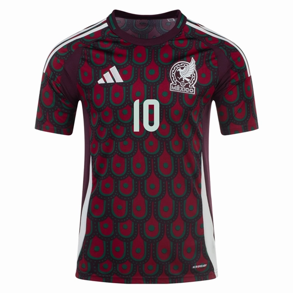 Adidas Mens Mexico Alexis Vega Home Jersey 24/25 (Multicolor) Stretchable Ribbed Collar Low Bulk Texture