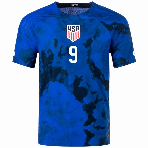 Nike United States Jesus Ferreira Authentic Match Away Jersey 22/23 (Bright Blue/White) Airflow Optimized