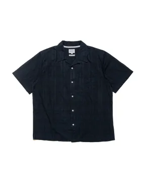 Loose style Norse Projects Carsten Relaxed Dobby Check Shirt Dark Navy