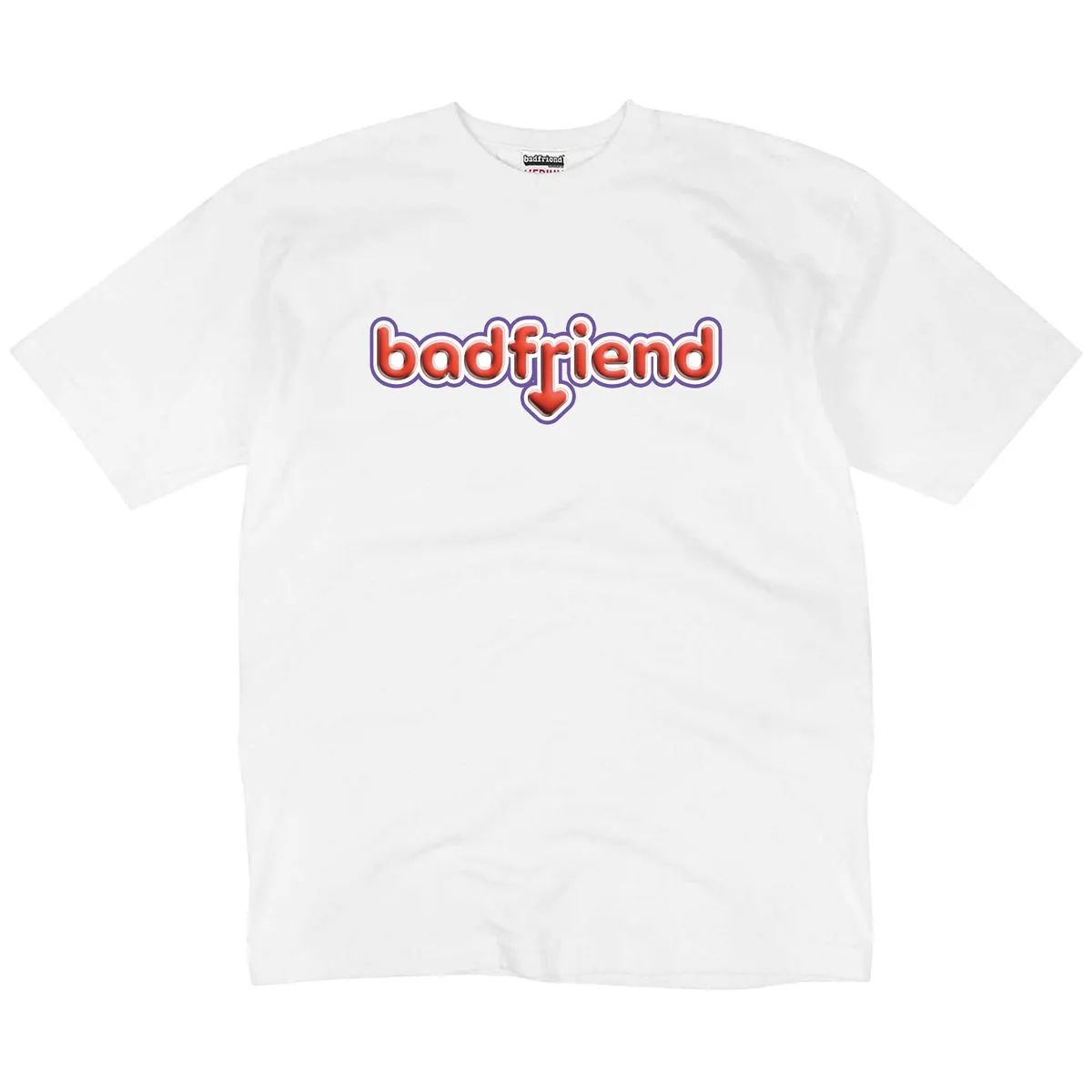 Badfriend "Unique Logo S/S Tee" M - White Mom Soft Ventilated Back Panels