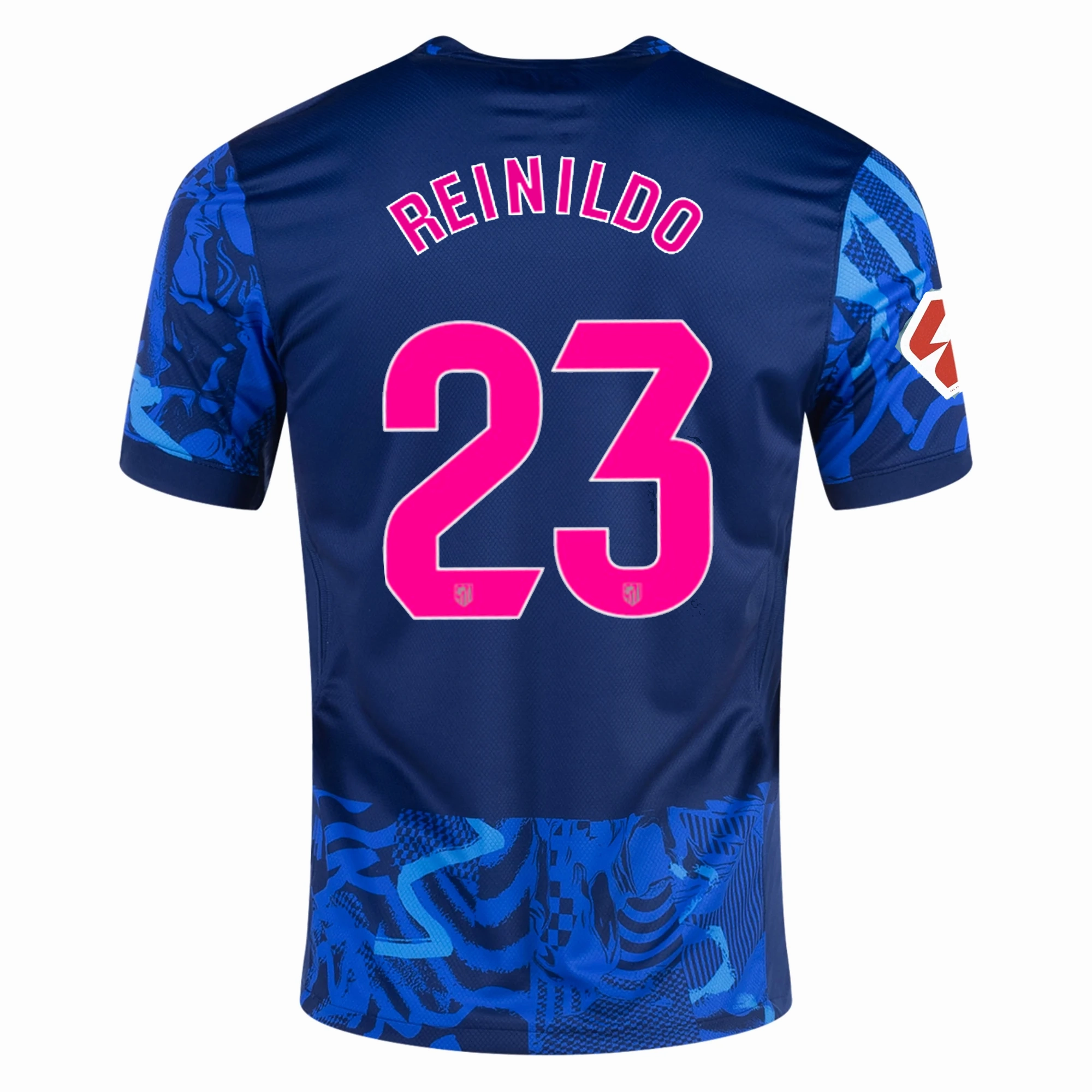 All-Purpose Wear Temperature Regulating Technology Nike Atletico Madrid Renlido Third Jersey w/ La Liga Patch 24/25 (Blue Void/Pink Glow)