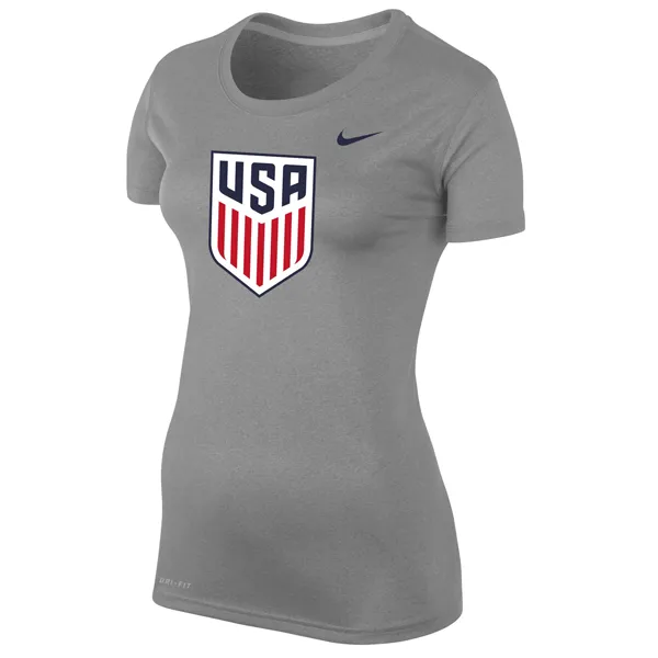 Nike Womens United States Legend T-Shirt (Dark Heather) Stylish Details anti static coating