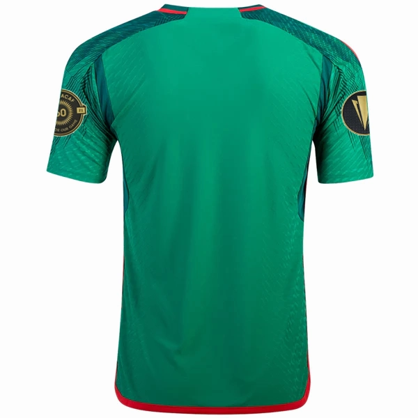 adidas Mexico Authentic Home Jersey w/ Gold Cup Patches 22/23 (Vivid Green) Anti Slip Inner Grip Flexible Motion