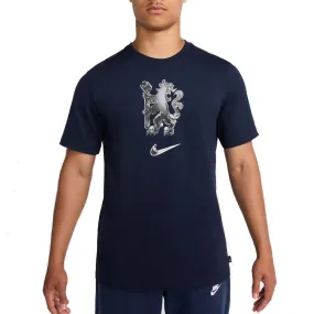 Nike Chelsea Lion Crest Logo T-Shirt 24/25 (Navy) Laser Cut Edges