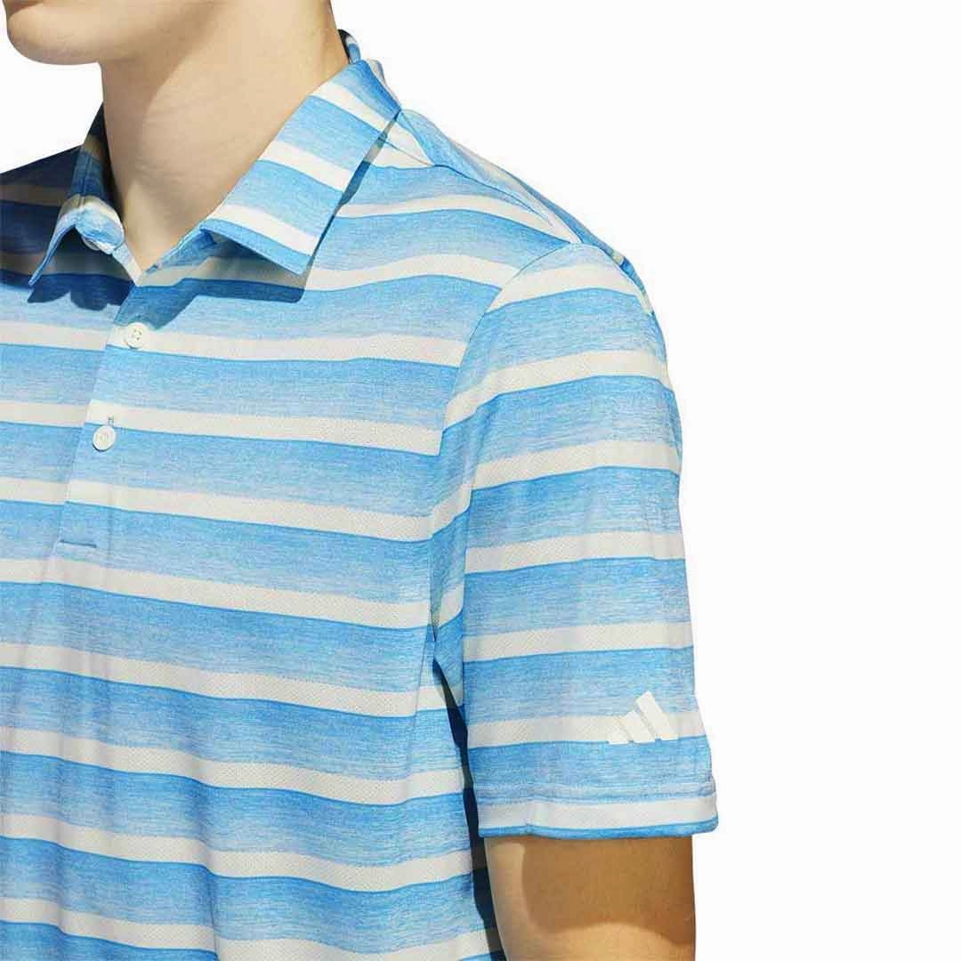 Durable Polyester Blend adidas - Men's Two-Color Striped Polo (IU4332)