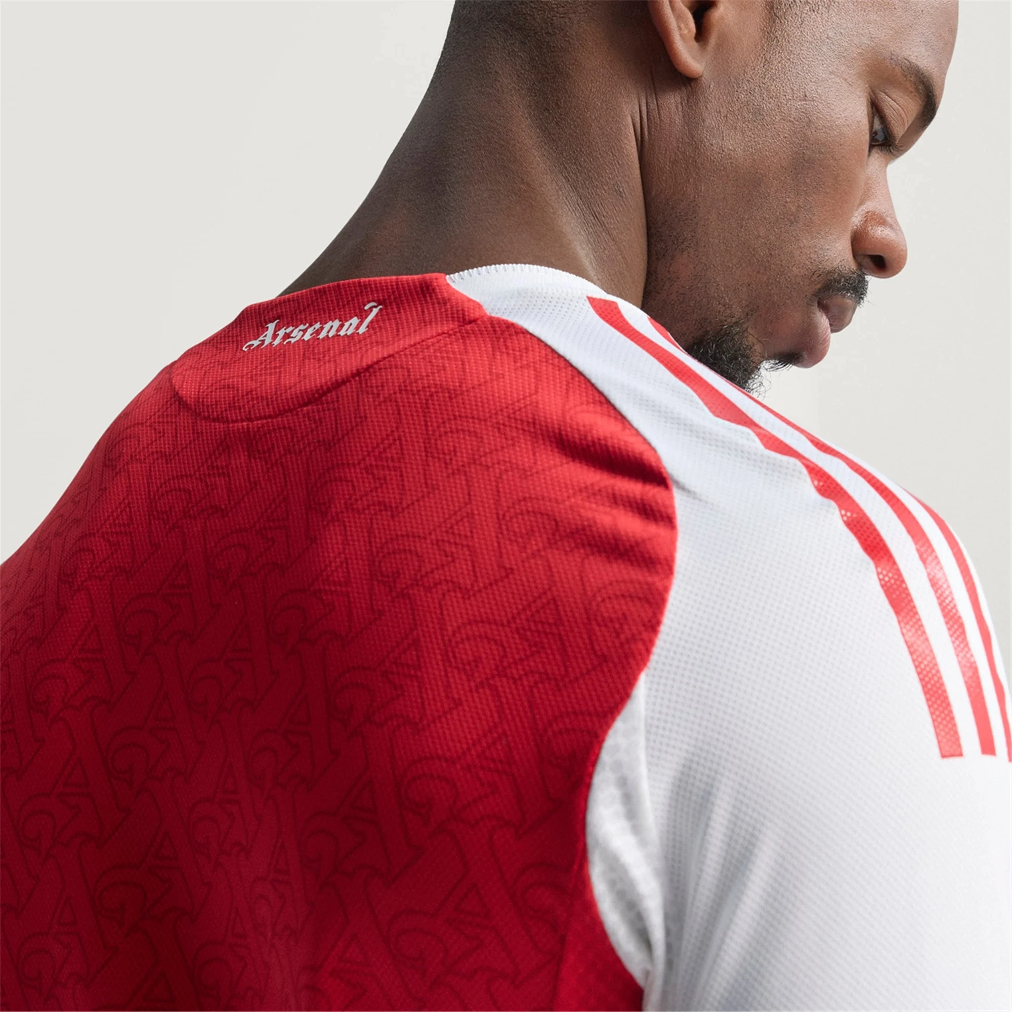 Ventilation Mesh Design Energy Comfort adidas Jurrien Timber Arsenal FC Authentic Home Jersey 25/26 w/ EPL Patch (Better Scarlet/White