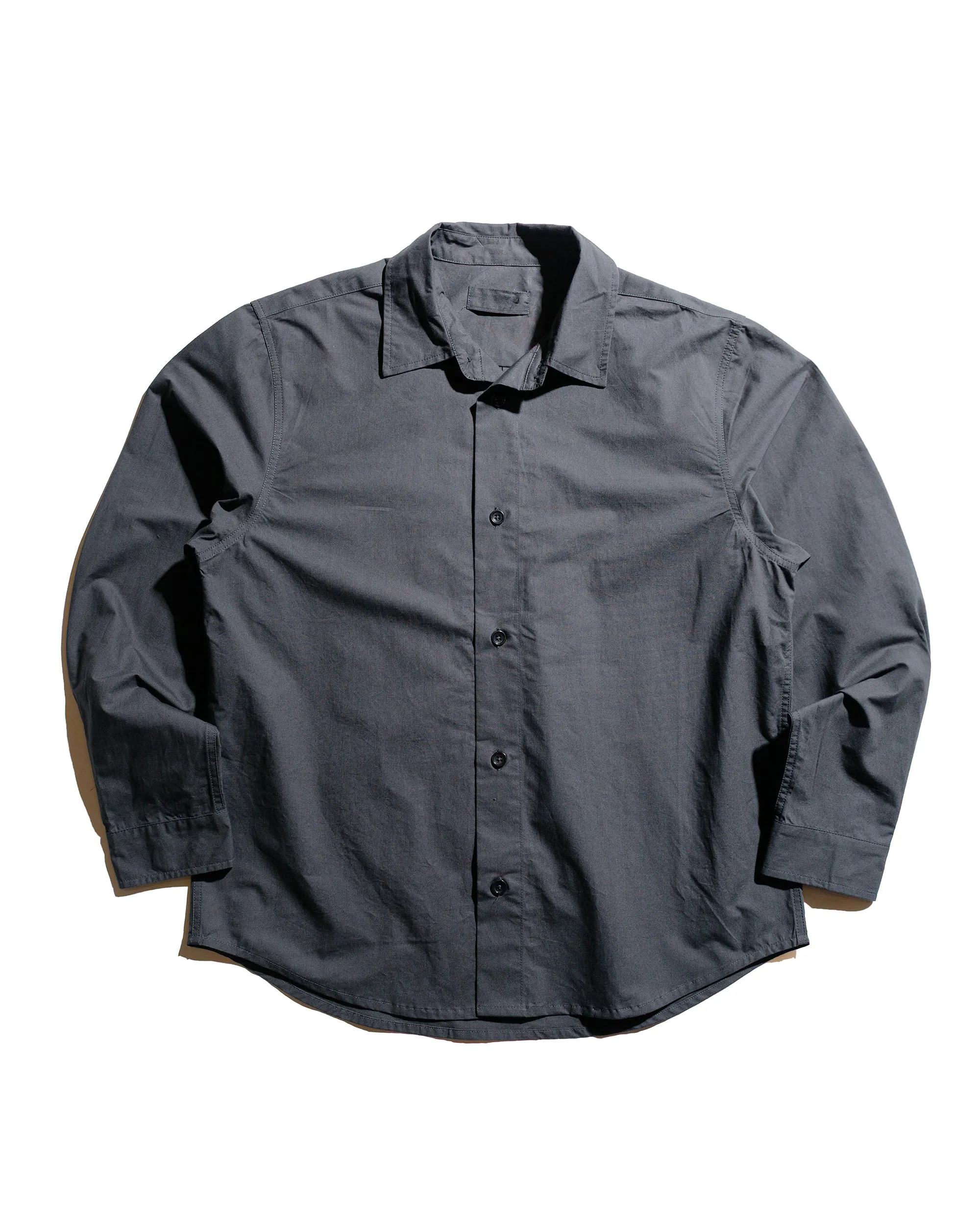 Tuckable Hem Weekend Adventure James Coward Filter Shirt Charcoal Cotton Washi