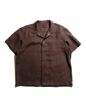 Personalized Touch James Coward Sundown Shirt Chocolate Brown Welterweight Linen