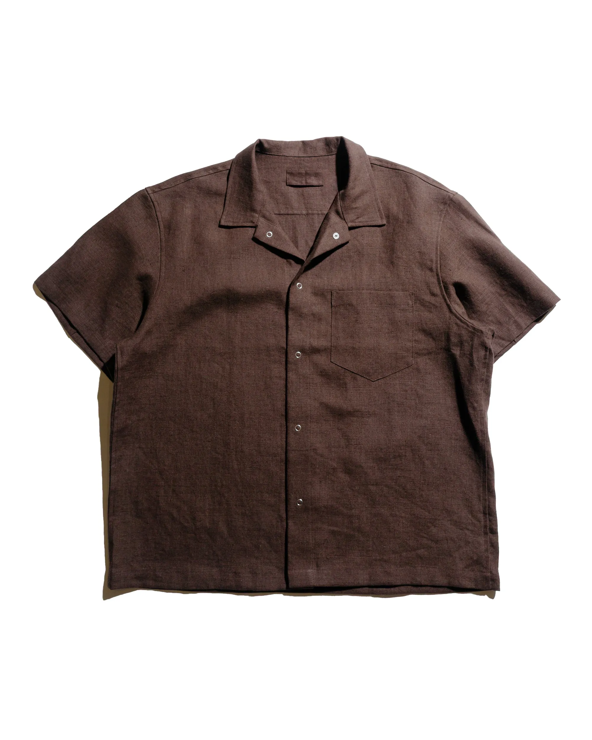 Personalized Touch James Coward Sundown Shirt Chocolate Brown Welterweight Linen