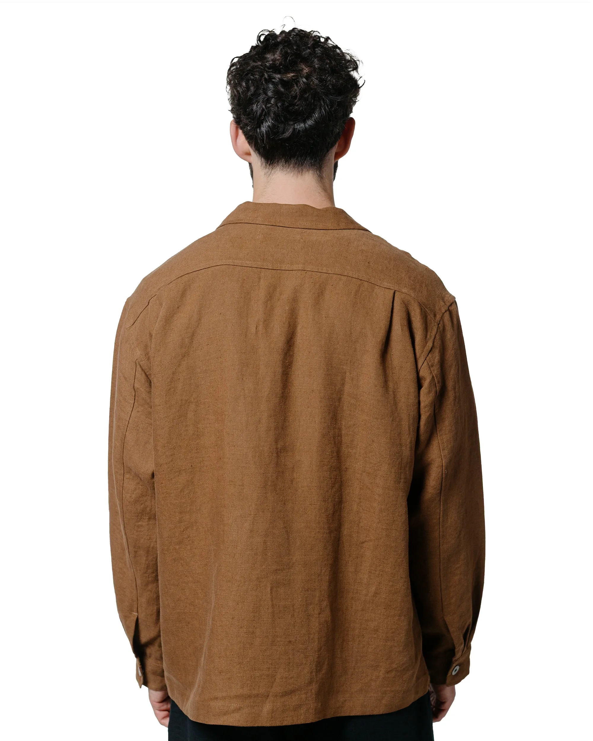 James Coward Travail Shirt Corsica Brown Welterweight Linen Affordable Fashion Versatile Outfit